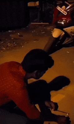 Lighting firecrackers