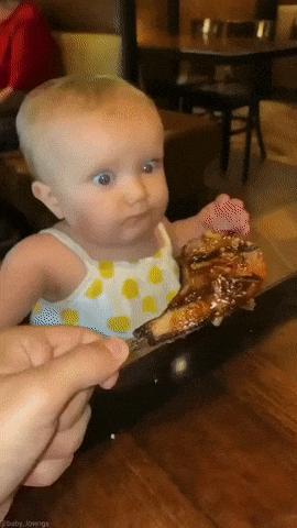 Chicken drumstick and baby