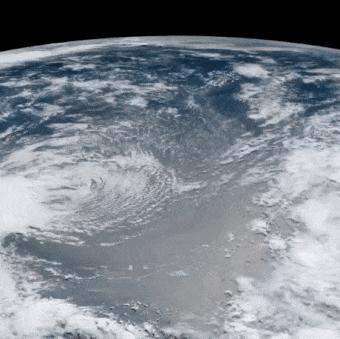 Underwater volcanic eruption