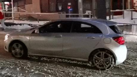 Wrongly placing chains on wheels