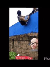 Friends help boy to reach the ball