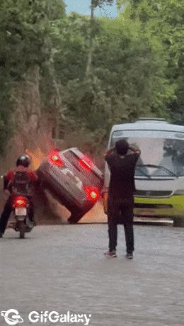 Passing through a traffic jam