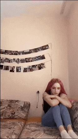 Alone girl and photography