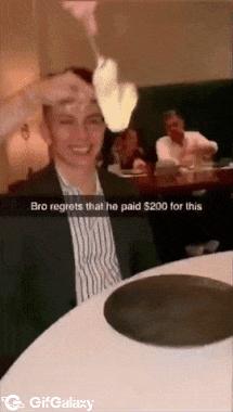 Expensive lunch and some food