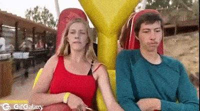 Funny face on carousel