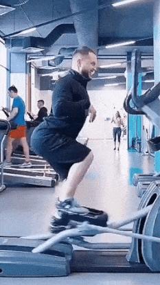 Funny exercise in gym