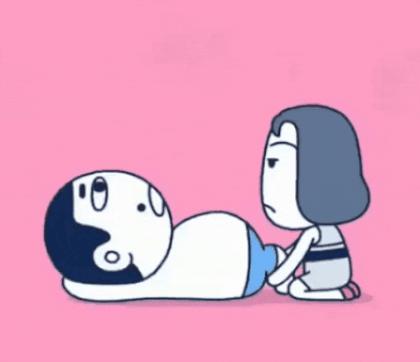 Exercise abs and kiss animations