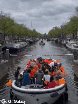 Tourist on boat and ramp