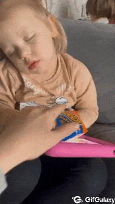 Sleeping little girl and figs